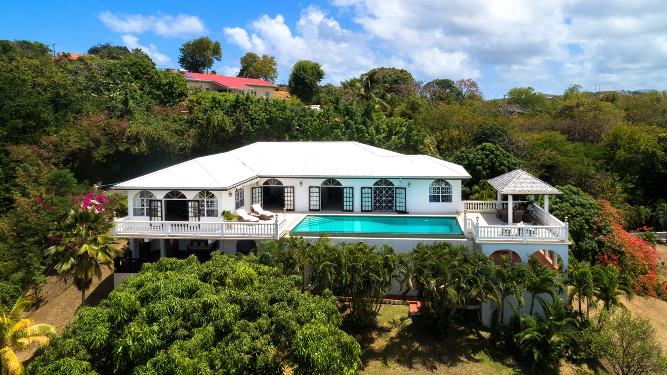 st. Lucia real estate coco Villa drone view