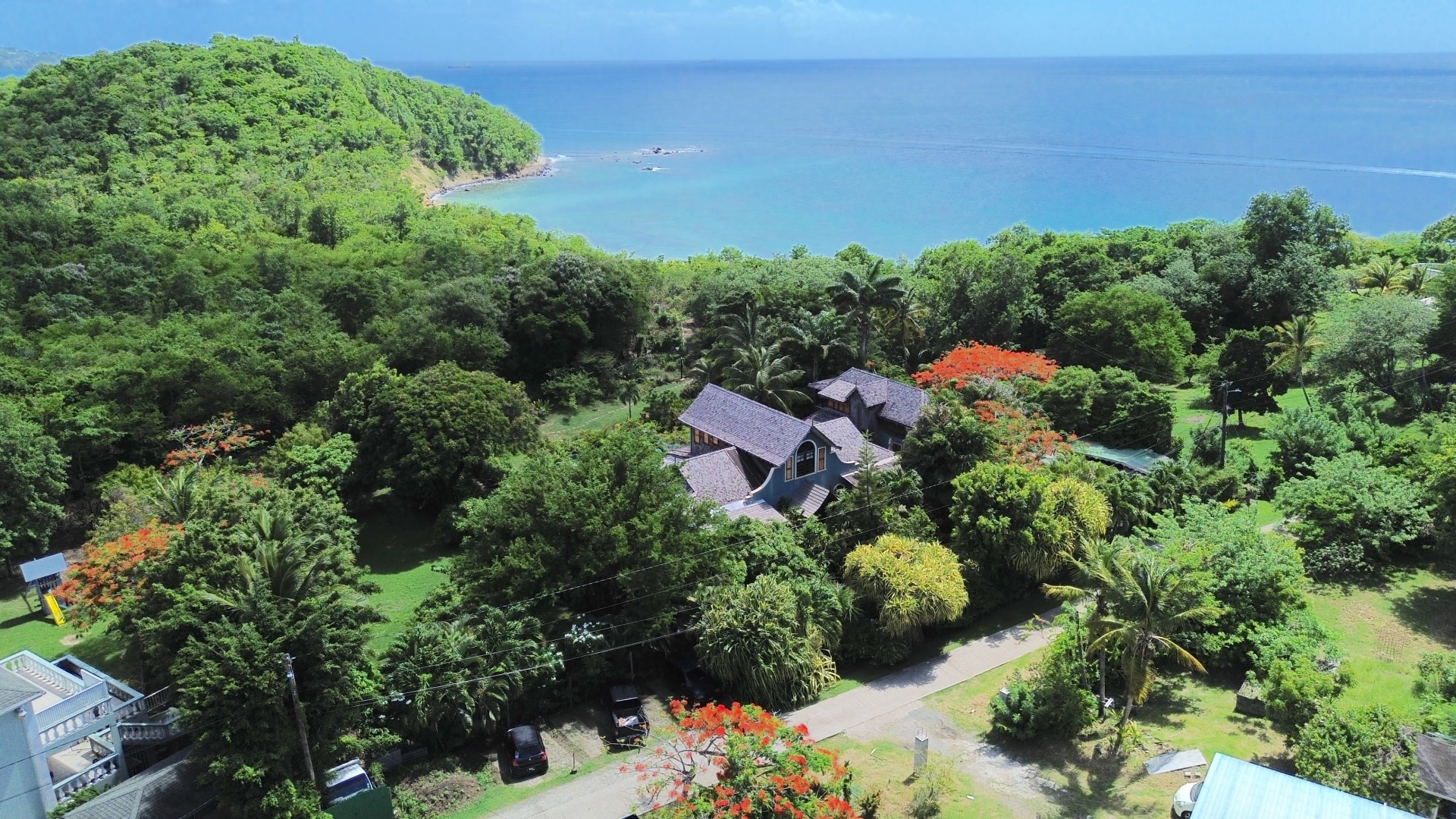 St. Lucia Real Estate C'est La Vie Villa drone view