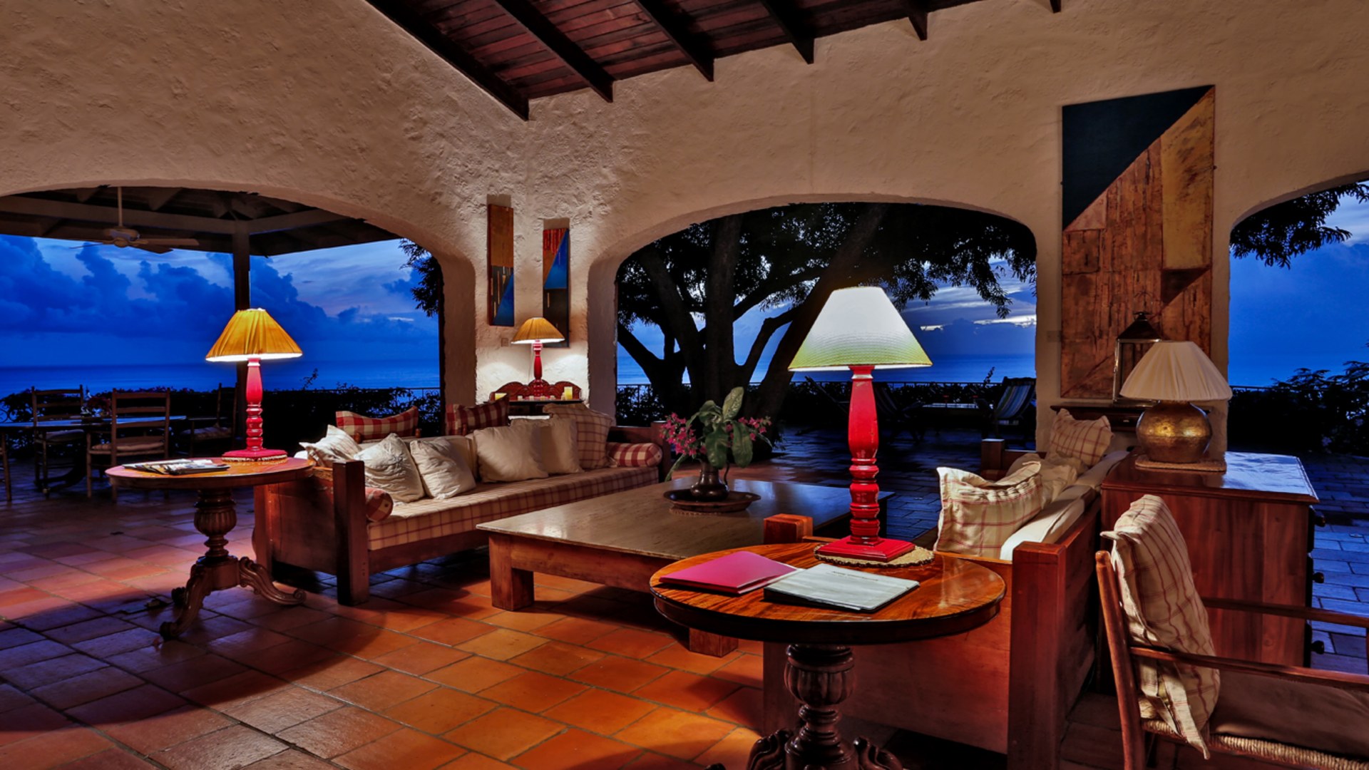 St. Lucia Real Estate Tamarind House Villa lamp