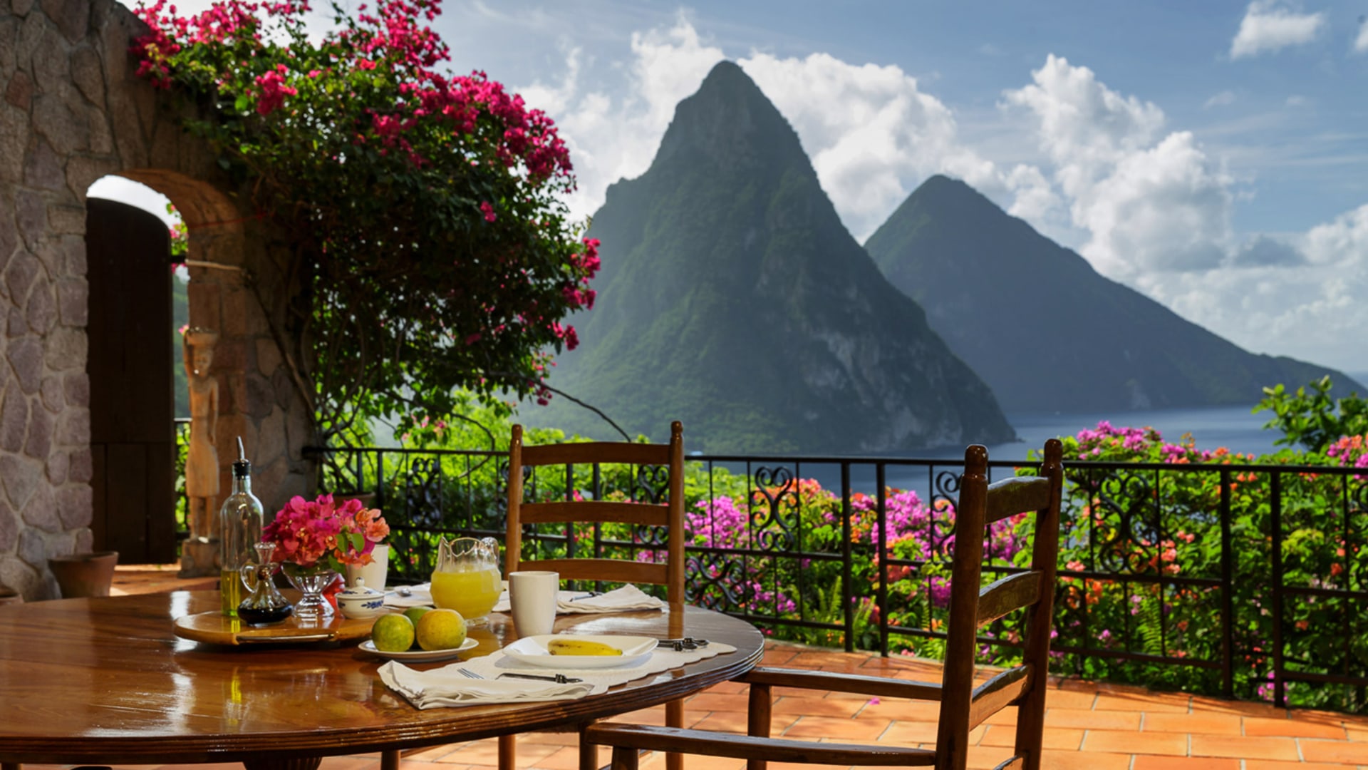 St. Lucia Real Estate Tamarind House Villa view of piton