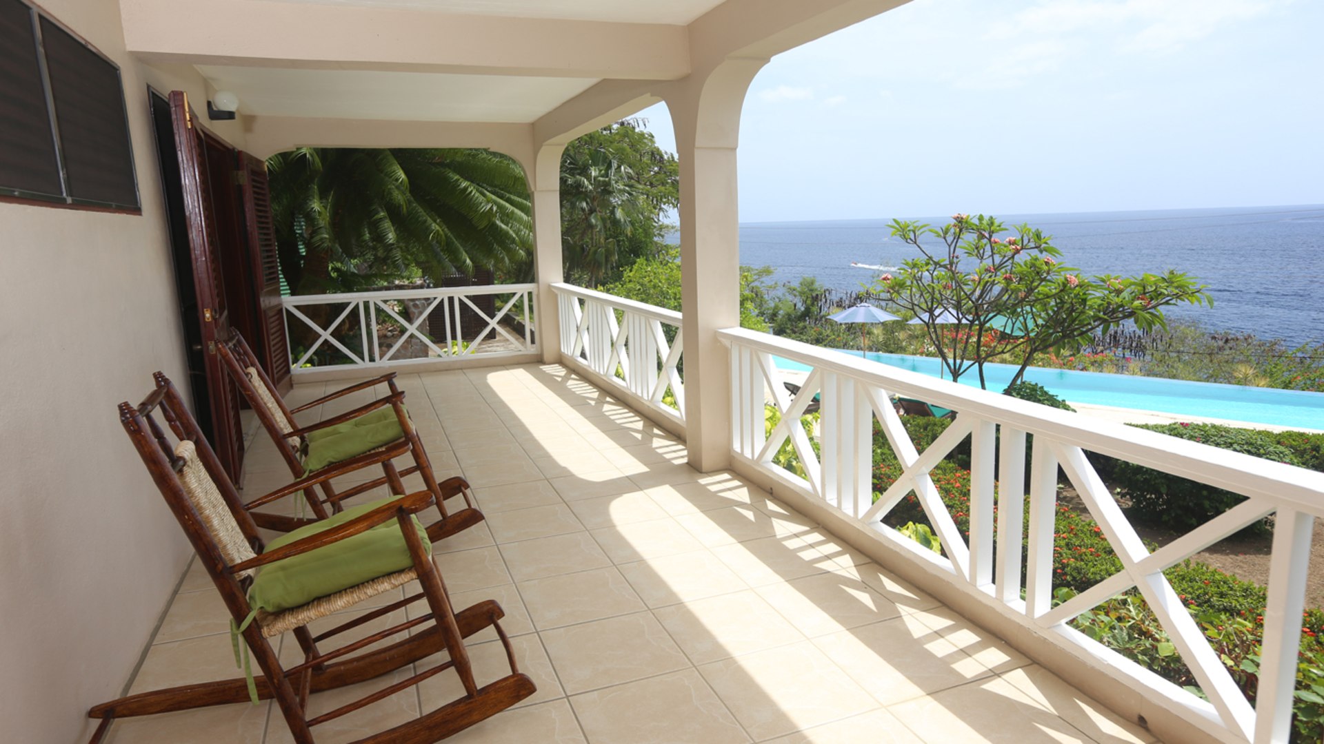 St. Lucia Real Estate Luxurious Colibri cottage Villa balcony