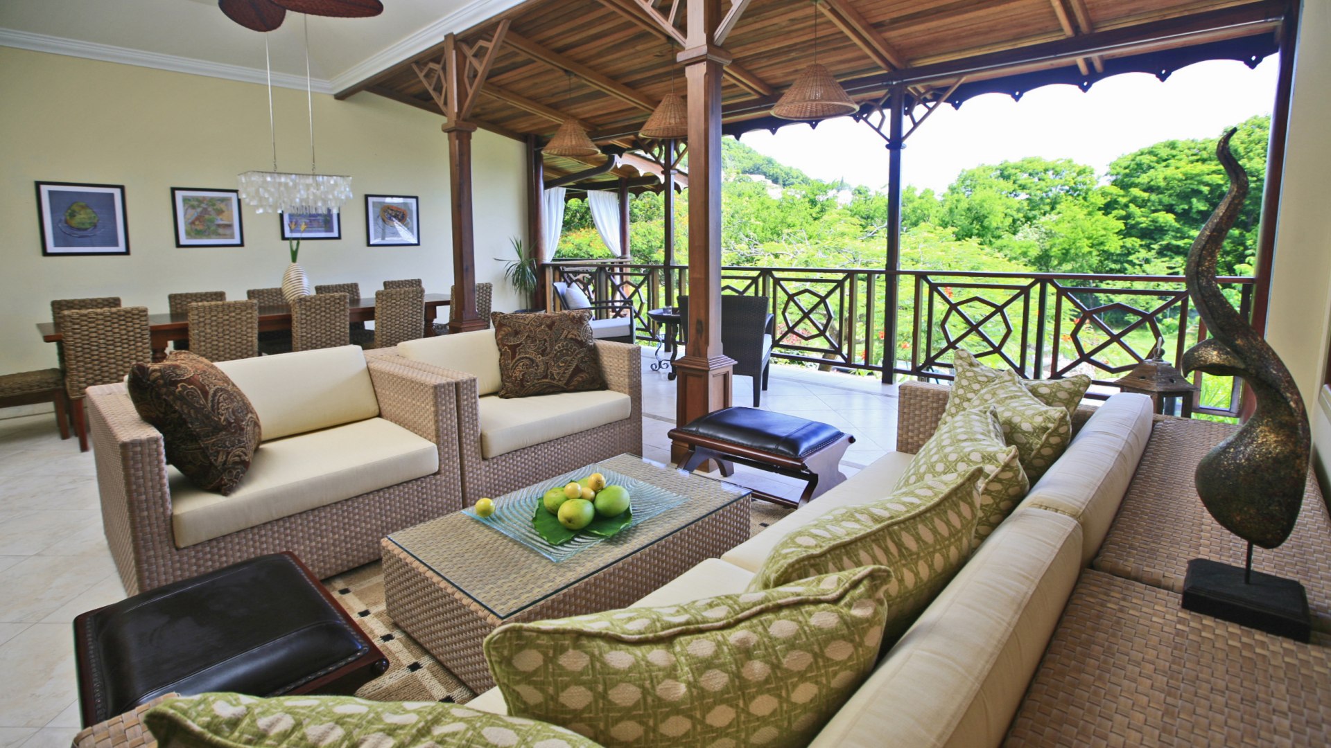 St. Lucia Real Estate C'est La Vie Villa open chairs