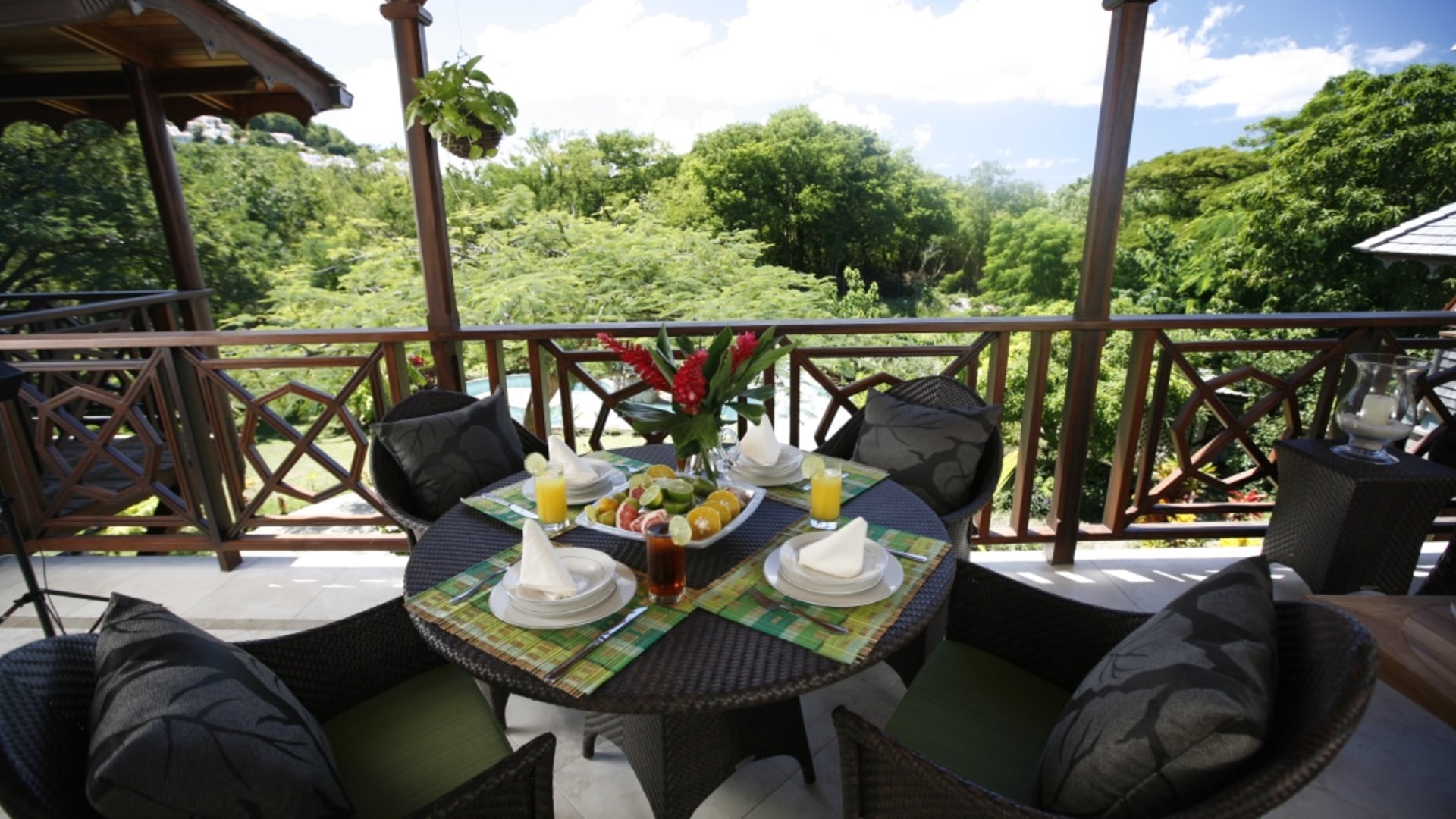 St. Lucia Real Estate C'est La Vie Villa balcony