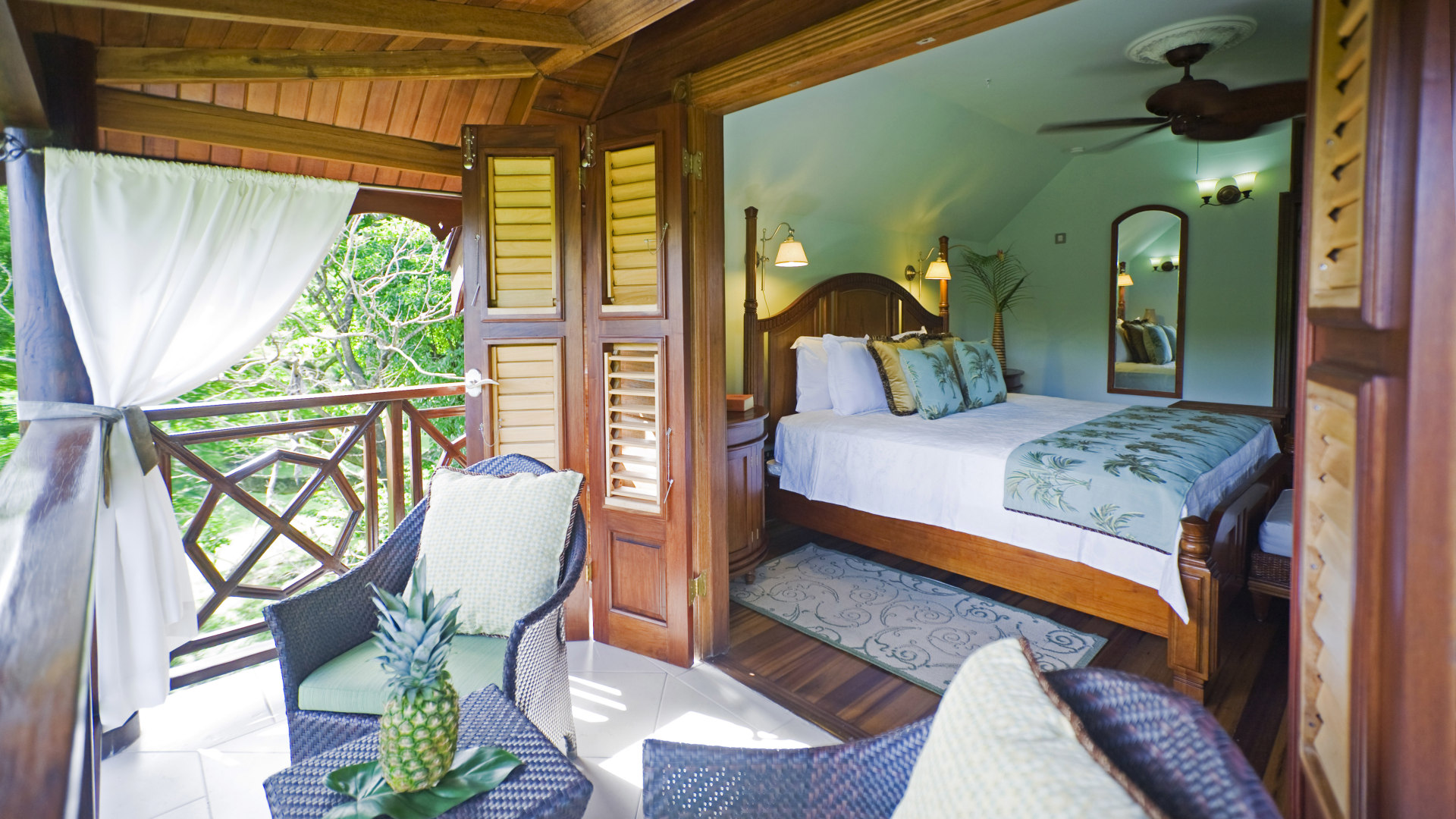 St. Lucia Real Estate C'est La Vie Villa bedroom balcony